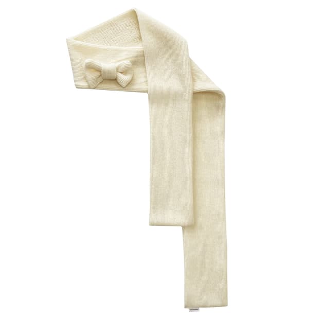 체메씨 보우 리본 머플러 목도리 아이보리
