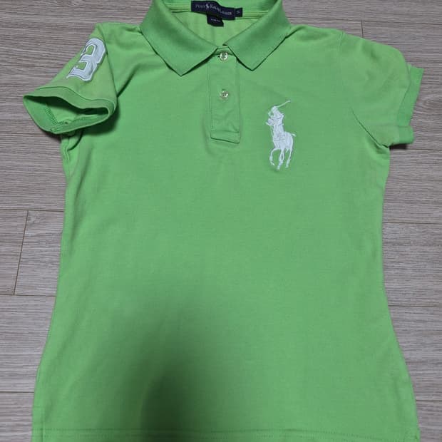 폴로 빅포니 라임색 반팔 카라티 여성S