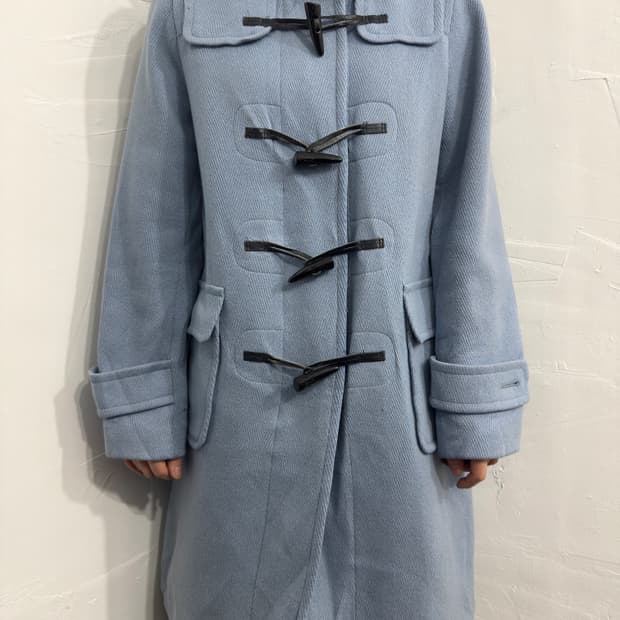 aylesbury blue hood wool duffle coat