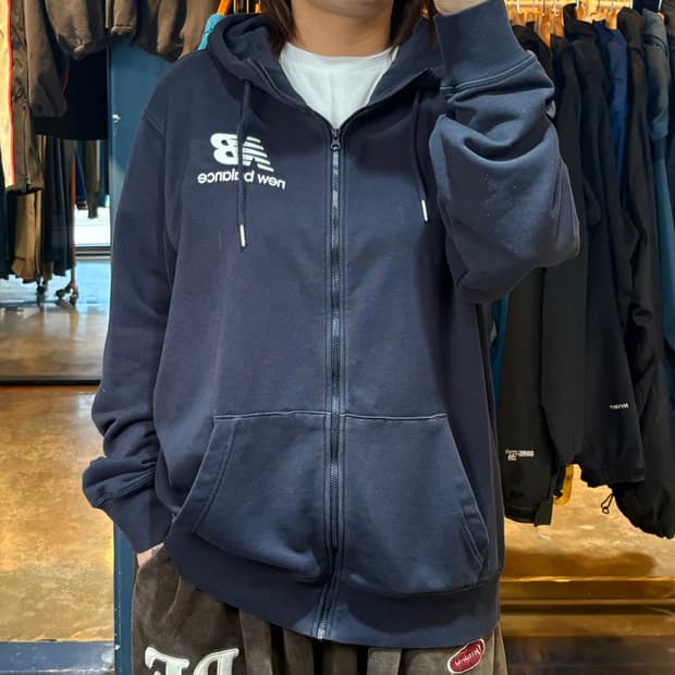 뉴발란스 네이비 후드집업