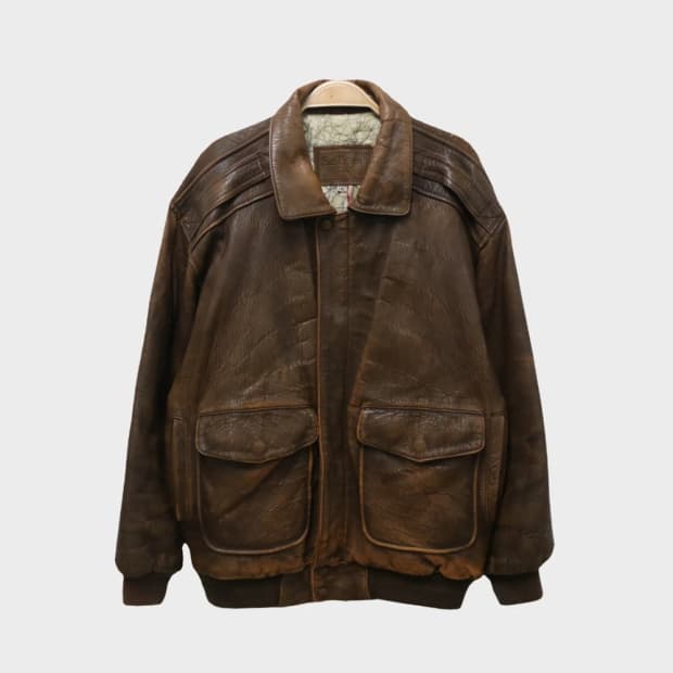 90'S SUB URBAN A-2 브라운 양가죽자켓 60236