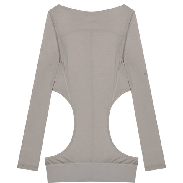 OJOS Curved Layered Tee / Warm Grey