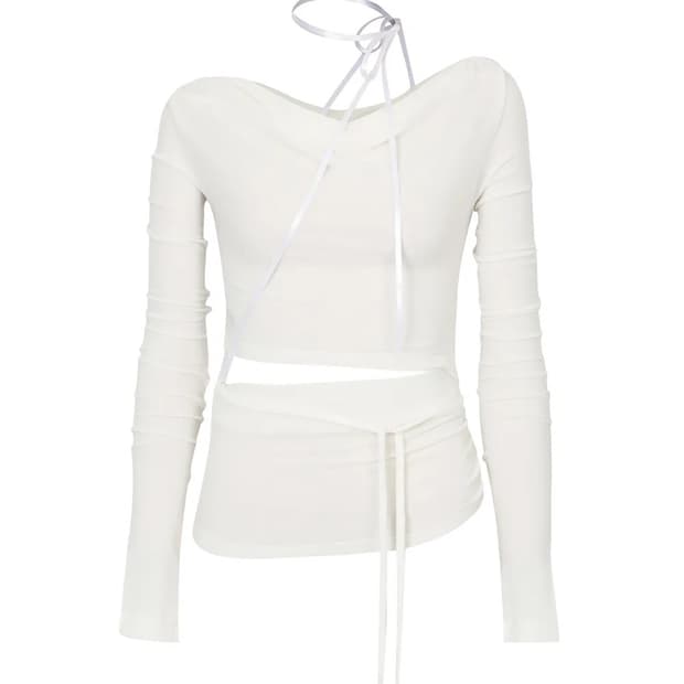 [미착용 새상품] 페인오어플레져 수아브탑 아이보리 SUAVE TOP