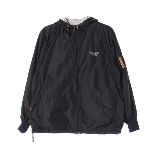 유니온베이 블랙 안감 배색 바람막이 L