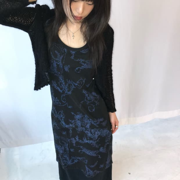 Kumikyoku 블랙 펄 니트 가디건