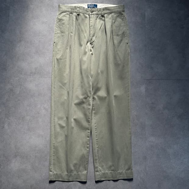 00s 폴로 카키 투턱 치노 팬츠 (vap.7)