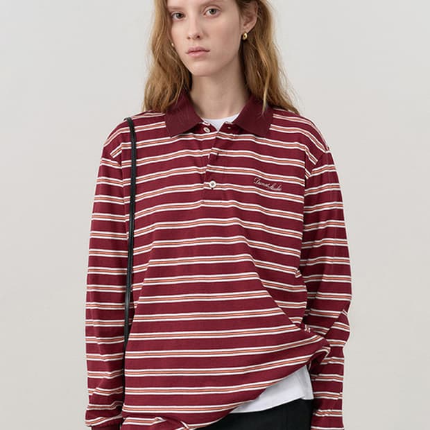 던스트 스트라이프 MULTI STRIPE COLLARED T-SHIRT