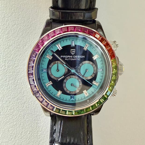 파가니 디자인 티파니컬러 레인보우 베젤 오토매틱