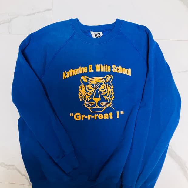 미국 빈티지 Lee Katherine B. White 스쿨 맨투맨 2XL