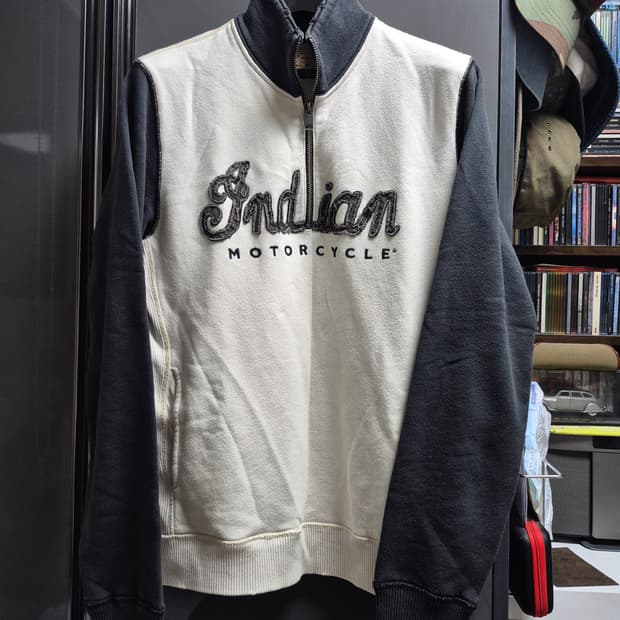 인디안 모터사이클 하프집업 셔츠