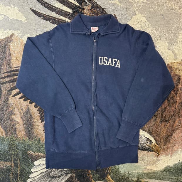 Rare 1970's Champion USAFA Full Zip Reve