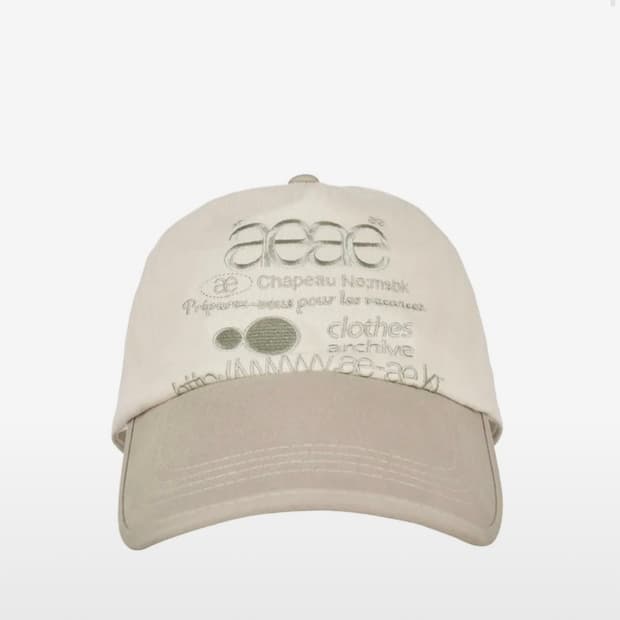 에이이에이이WEB LOGO 5 PANNEL BALL CAP - [KHAK