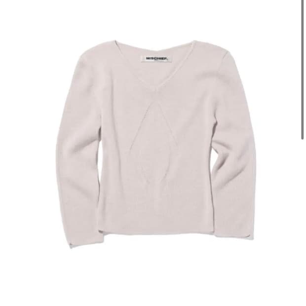 미스치프 롬버스 브이넥 니트 s