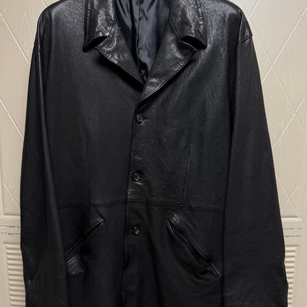 유스 / 워시드 레더 자켓 / M