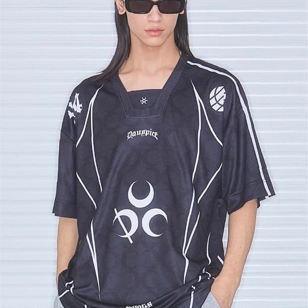 디오스피스 메쉬 풋볼 저지 블랙 반팔 티셔츠 2