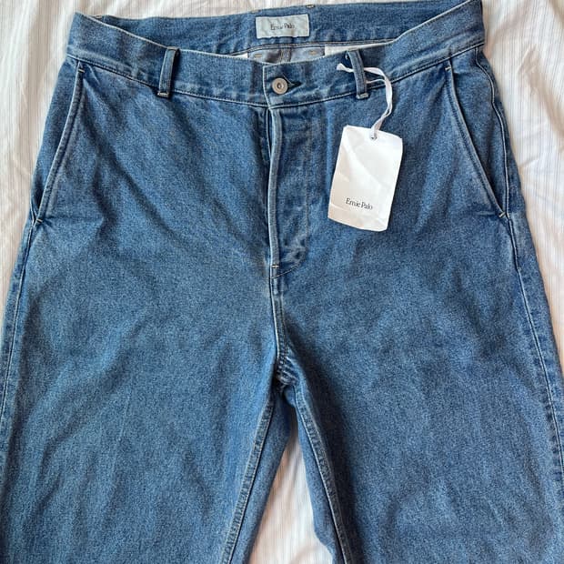 ERNIE PALO denim slacks, blue,48