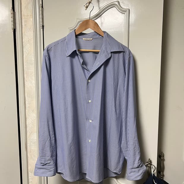 AURALEE 오라리 스트라이프 울 셔츠 5