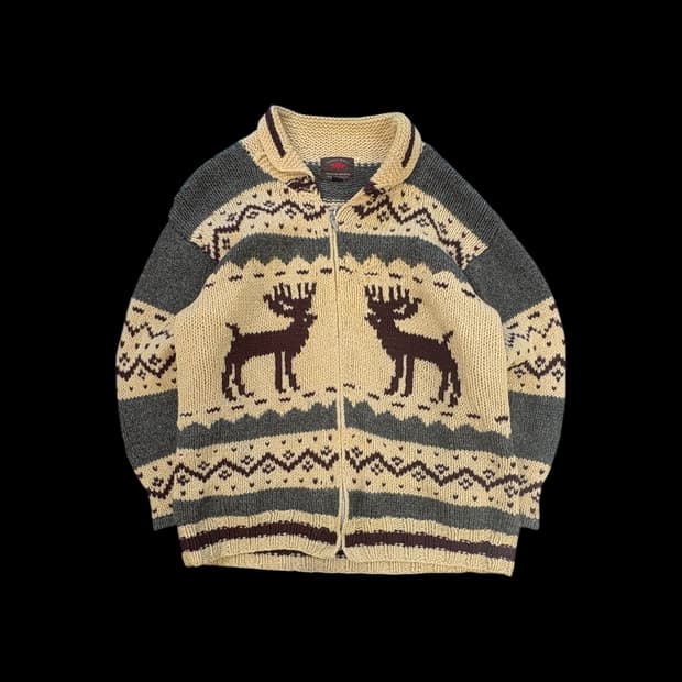 핸드메이드  코위찬 가디건  무스