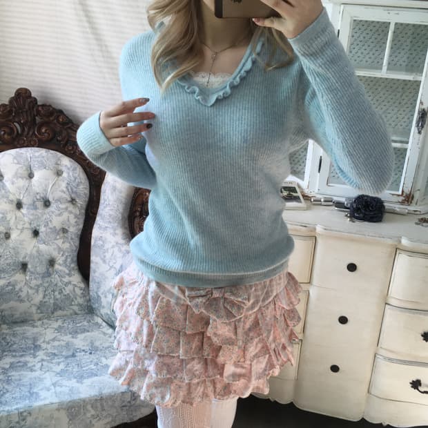 jpn vintage sora frill knit