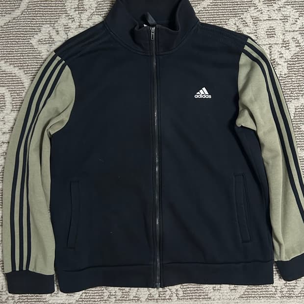 희귀매물 아디다스 카키배색 면 트랙탑 져지