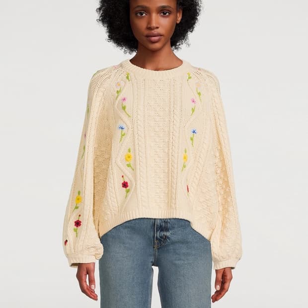 더그레이트 플로럴 니트 스웨터