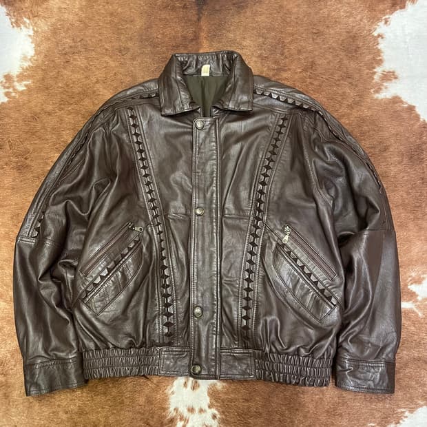 90's vintage leather jacket