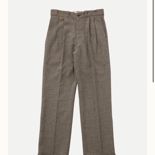 [32] 타이가타카하시 lot 201 울 워크트라우저 멜란지브라운