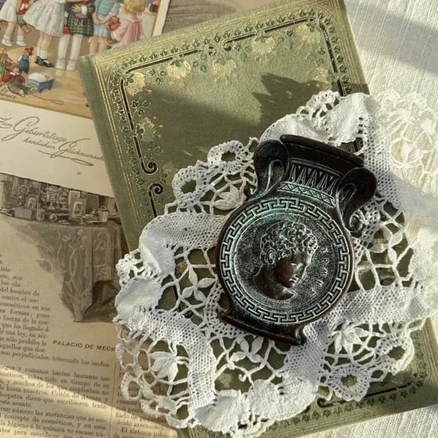 1947 그리스 빈티지 브론즈 페이퍼 클립