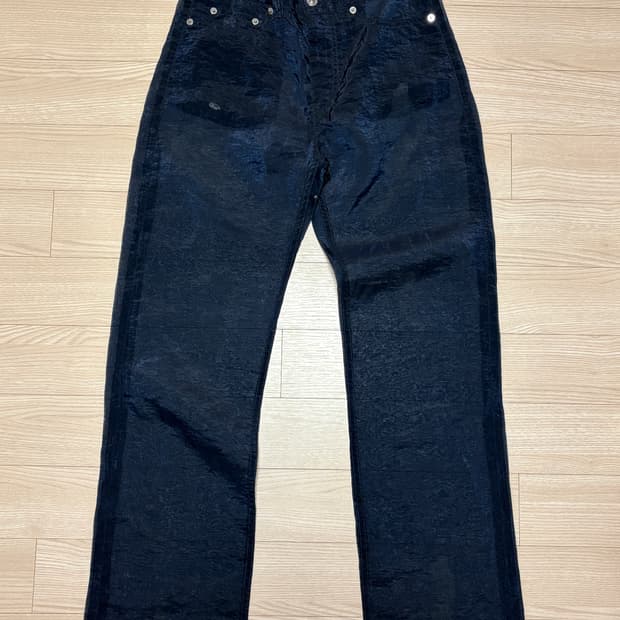 OUR LEGACY 네이비 시스루팬츠