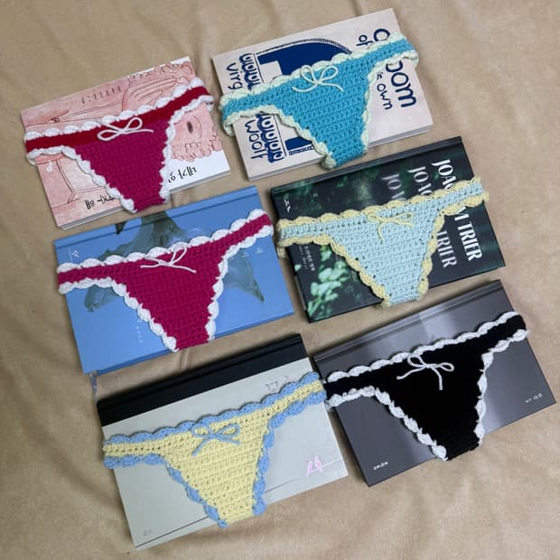 핸드메이드 북빤스 뜨개 책갈피 Book thong