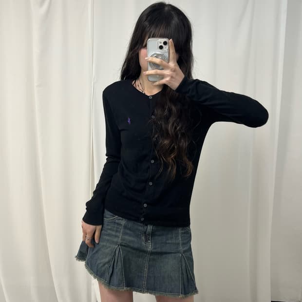 Polo black cardigan