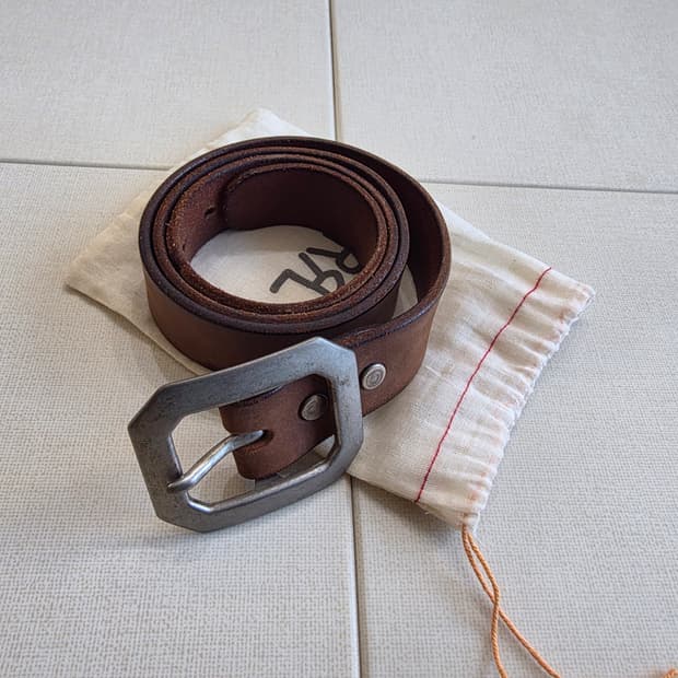 RRL 솔리드 브라스 벌링턴 벨트