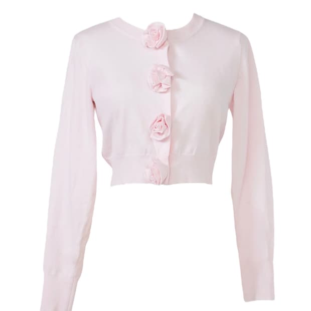 Treat urself 트리트유어셀프 로즈 가디건 새상품