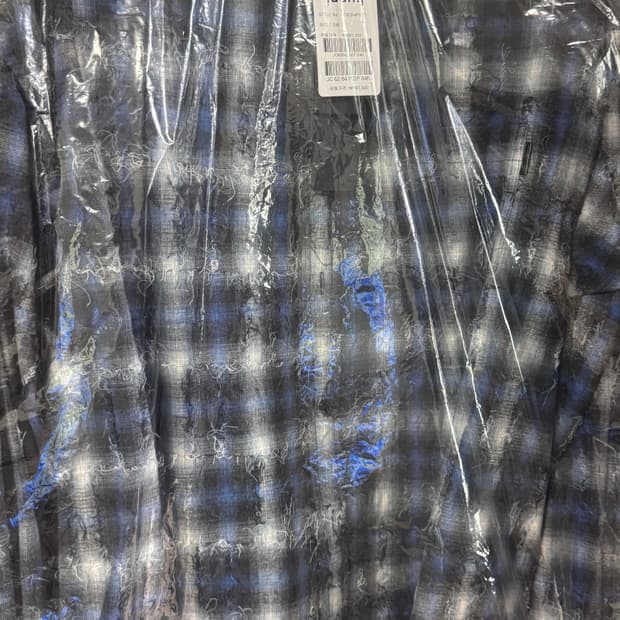 준지 26ss 그리드 체크셔츠 블루 46