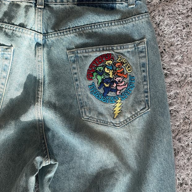 디스이즈네버댓x그레이트풀데드 데님팬츠(L)