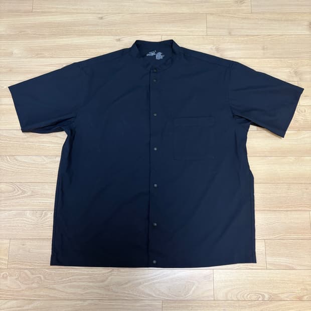 무인양품 스탠드 칼라 반소매 셔츠