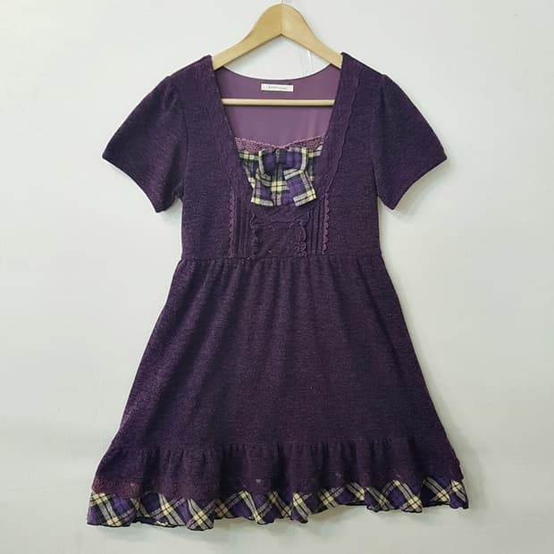 axes femme 니트 원피스 퍼플