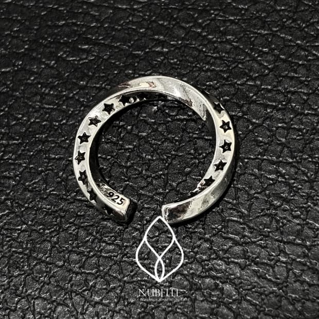 🌗 Twisted star ring /트위스트 925실버 스타 반지