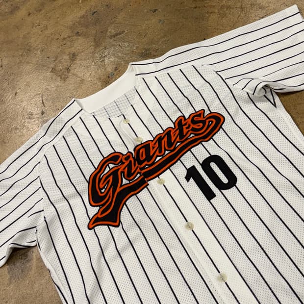 [OS] 롯데 자이언츠 야구 유니폼 화이트 스트라이프 이대호 마킹 b14