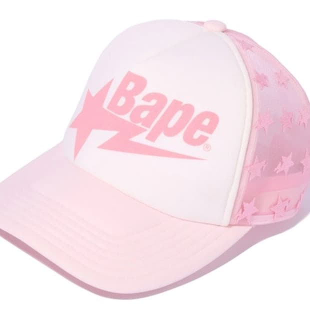 구해요) 베이프 스타 메쉬캡 베이피핑크 