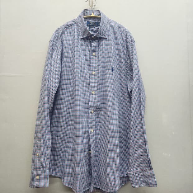 폴로랄프로렌 멀티컬러 체크 로고 셔츠 M(XL)