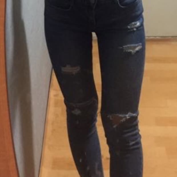 로우라이즈 스키니진 중청데님팬츠