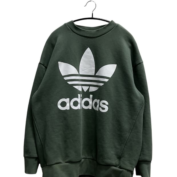 아디다스 오리지날 트레포일 빌로고 오버핏 맨투맨 그린