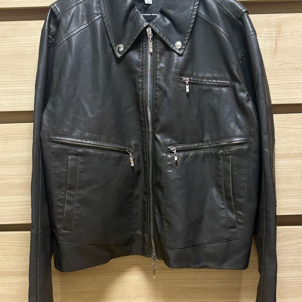 파르티멘토 여성 워시드 싱글 레더 자켓