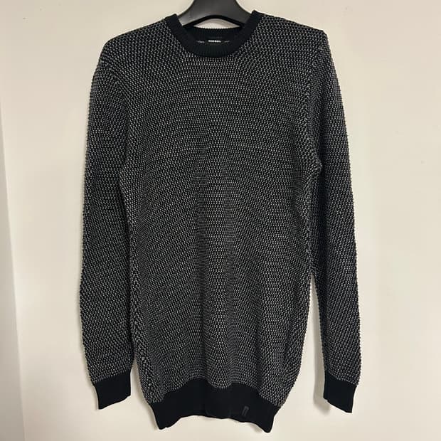 디젤 롱 코튼 와플 니트 