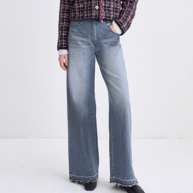 
26SS 타임 프레이드햄 데님 팬츠