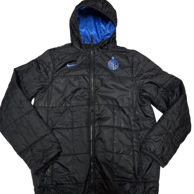 나이키 인터밀란 양면 경량 후디패딩 XL (실측 69/58) 블랙블루