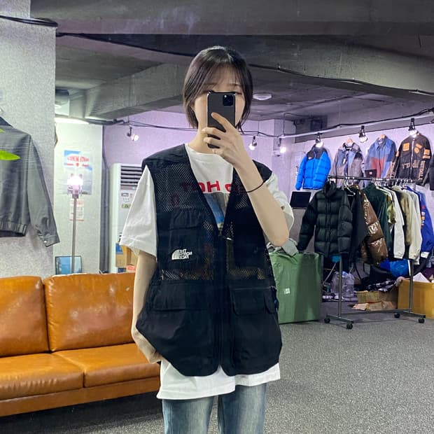 노스페이스 블랙 익스플로어링 메시 베스트 B4108