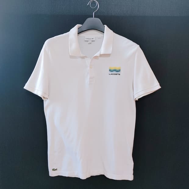 LACOSTE 라코스테 빈티지화이트 반팔카라티