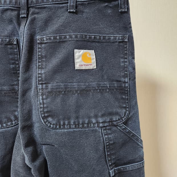 칼하트 카펜터 블랙 카펜터 팬츠 싱글니 30x32
